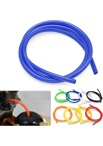 Siyah Stil Motosiklet Hortumu 1 Metre Benzin Yakıt Hattı Hortumu Gaz Yağı Borusu Tüp Kauçuk Kawasaki KX450F KX100 Kx F 450F Kx 450 F (Yurt Dışından)
