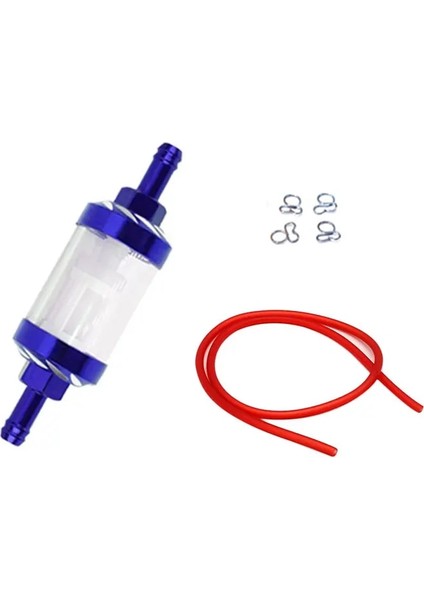 Kırmızı Stil Zsdtrp Renkli 8mm Motosiklet Iç Yakıt Filtresi Benzin Filtreleri + 1m Benzin Yakıt Hattı Hortumu + 4 Klipsli Moto Scooter Dirt Bike (Yurt Dışından)