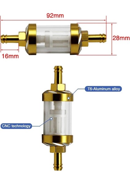 Kırmızı Stil Zsdtrp Renkli 8mm Motosiklet Iç Yakıt Filtresi Benzin Filtreleri + 1m Benzin Yakıt Hattı Hortumu + 4 Klipsli Moto Scooter Dirt Bike (Yurt Dışından) fiyatları