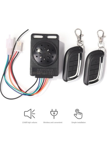 Uzaktan Kumanda Elektrikli Scooter Alarm Güvenlik Sistemi Su Geçirmez Toz Geçirmez E-Bisiklet Moped 110DB Akıllı Hırsızlığa Karşı Alarm (Yurt Dışından)