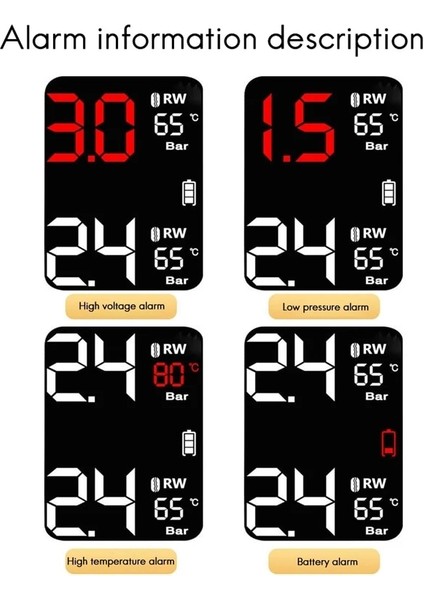 Kablosuz Motosiklet Tpms Lastik Basıncı Izleme Sistemi Solar Harici Sensör LCD Ekran Sıcaklık Monitörü Alarmı (Yurt Dışından)