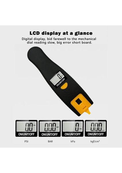 2 1 Dijital Araba Lastik Lastik Hava Basıncı Ölçer Ölçer LCD Ekran Manometre Barometreler Test Cihazı Araba Kamyon Motosiklet Için (Yurt Dışından)