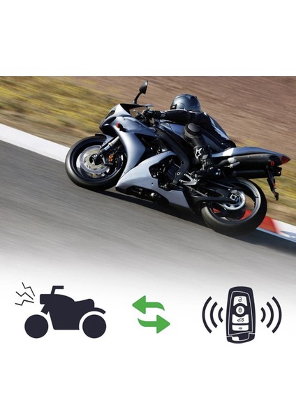 Evrensel Scooter Hırsızlığa Karşı Güvenlik Alarm Sistemi Motosiklet Alarm Sistemi Motor Çalıştırma Uzaktan Anahtarlık ile Iki Yönlü (Yurt Dışından)