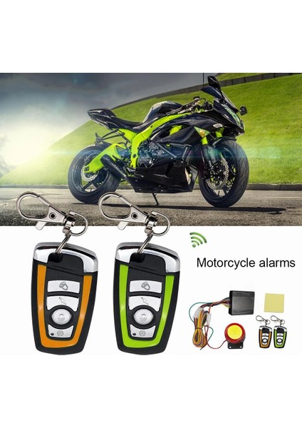 Evrensel Scooter Hırsızlığa Karşı Güvenlik Alarm Sistemi Motosiklet Alarm Sistemi Motor Çalıştırma Uzaktan Anahtarlık ile Iki Yönlü (Yurt Dışından)