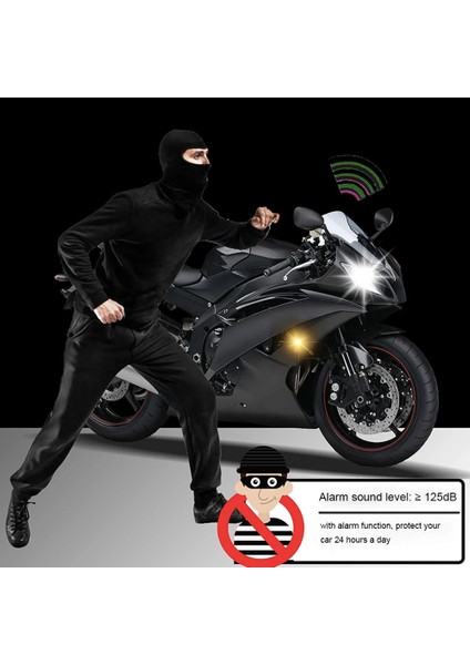 Evrensel Scooter Hırsızlığa Karşı Güvenlik Alarm Sistemi Motosiklet Alarm Sistemi Motor Çalıştırma Uzaktan Anahtarlık ile Iki Yönlü (Yurt Dışından)