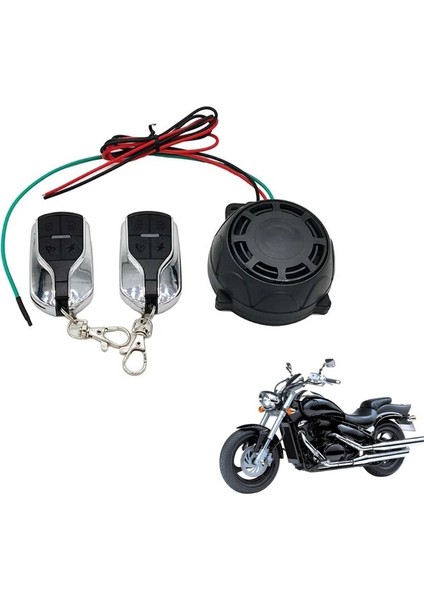 Motosiklet Alarm Güvenlik Sistemi Çift Uzaktan Kumanda Hırsızlık Koruma Aksesuarları ile 12 V Uyarı Alarm Kiti (Yurt Dışından)