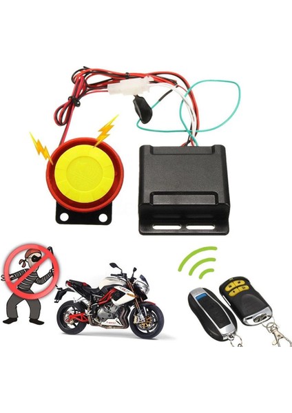Yeni 12V Araba Yüksek Güç Siren Güvenlik Alarm Sistemi Uzaktan Kumanda Hırsızlığa Karşı Motosiklet Bisiklet Su Geçirmez Yüksek Güç (Yurt Dışından)