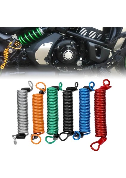 Gümüş Tarzı Bisiklet Motosiklet Pvc Renkli Alarm Disk Kilidi Güvenlik Bahar Hatırlatma Kablosu Scooter Hırsıza Karşı Koruma Motosiklet Aksesuarı (Yurt Dışından) indirimleri