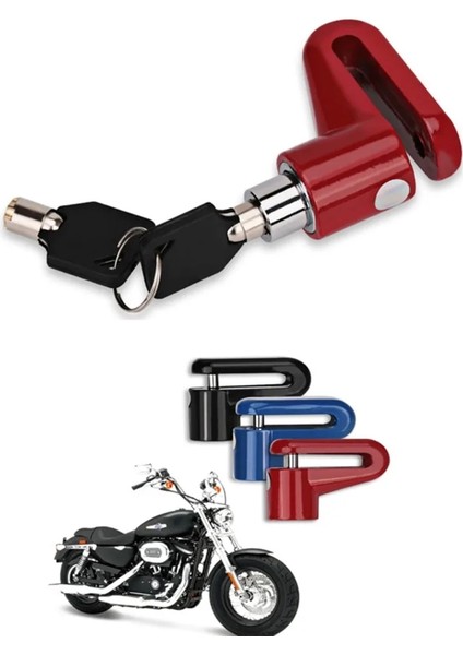 Mavi Stil Hırsızlığa Karşı Motosiklet Kilidi Taşınabilir Tekerlek Güvenlik Hırsızlık Koruma Kilidi Bisiklet Bisiklet Scooter Motosiklet Disk Fren Kilidi (Yurt Dışından) fırsatları