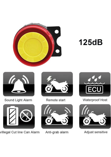 Alarm Stili Evrensel Motosiklet Bisiklet Alarm Sistemi Scooter Hırsızlığa Karşı Güvenlik Alarmı Moto Uzaktan Kumanda Motor Çalıştırma + Alarme Moto Hoparlör (Yurt Dışından) indirimleri