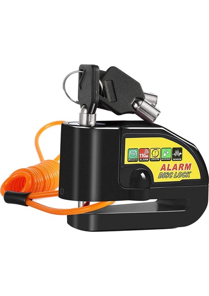 Siyah Stil Disk Fren Kilidi Motosiklet Alarm Disk Kilidi Dayanıklı Disk Tekerlek Güvenlik Kilidi Hırsızlığa Karşı Alarm Tekerlek Güvenlik Güvenlik Siren Kilidi (Yurt Dışından)
