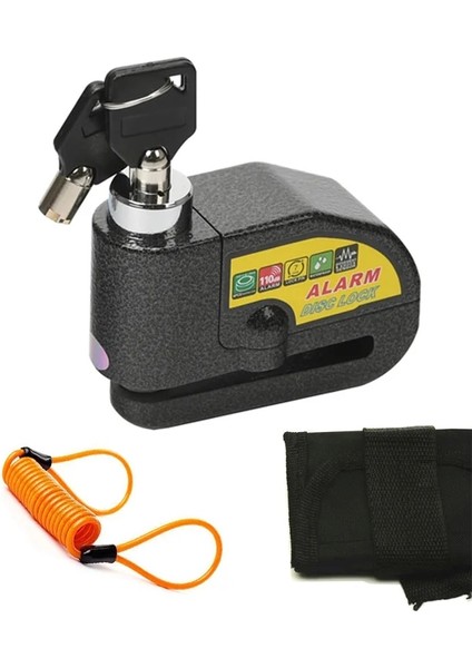 Kilit Stili Evrensel Motosiklet Bisiklet Alarm Ses Kilidi Motosiklet Disk Fren Kilidi 110DB Yüksek Sesle Güvenlik Su Geçirmez Bisiklet Kilidi (Yurt Dışından)