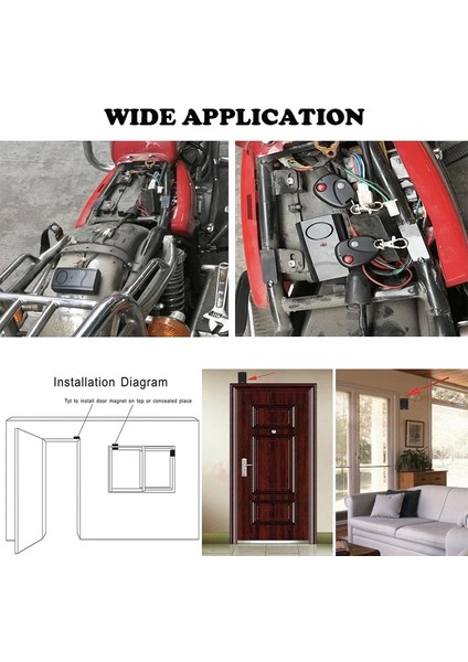 Siyah Stil Evrensel Motosiklet Alarm Sistemi Motosiklet Scooter Hırsızlığa Karşı Kullanımı Kolay Alarm Güvenlik Sistemi Evrensel Kablosuz Uzaktan Kumanda 120DB (Yurt Dışından) fırsatları