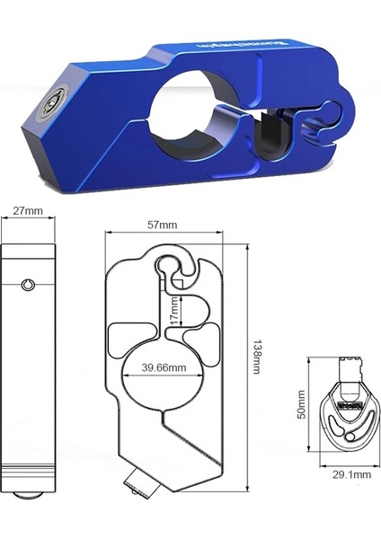 C Tipi Kırmızı Stil Motosiklet Tutma Kilidi C Güvenlik Güvenlik Kilitleri Gidon Ahize Fren Kolu Disk Kilitleme Fit Scooter Atv Hırsızlığa Karşı Motor Kilidi (Yurt Dışından)