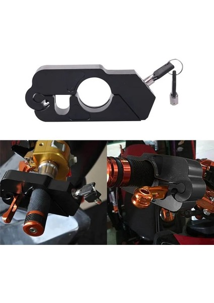 Altın Tarzı Motosiklet Tutma Kilidi Güvenlik Güvenlik Gidon Ahize Kilitleme Fit Scooter Atv Kir Sokak Bisikletleri Hırsızlık Önleme (Yurt Dışından) fiyatları