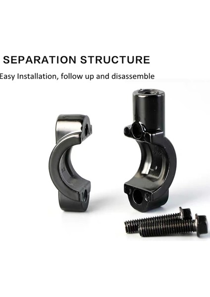 10MM Tarzı Siyah Gidon Ayna Adaptörü Montaj Tutucular Braket Kelepçesi Evrensel Motosiklet Gidon Bisikleti (Yurt Dışından)