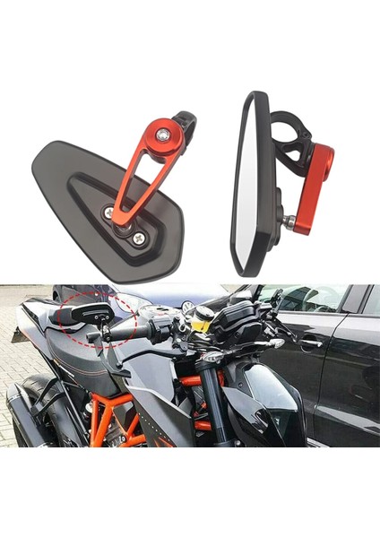 Altın Tarzı Motosiklet Aynaları "oto Gidon Sonu Yan Dikiz Aynası Kawasaki Z125 Pro Z650 Z750 Z800 Z900 Z1000 ER6N Er6 (Yurt Dışından)