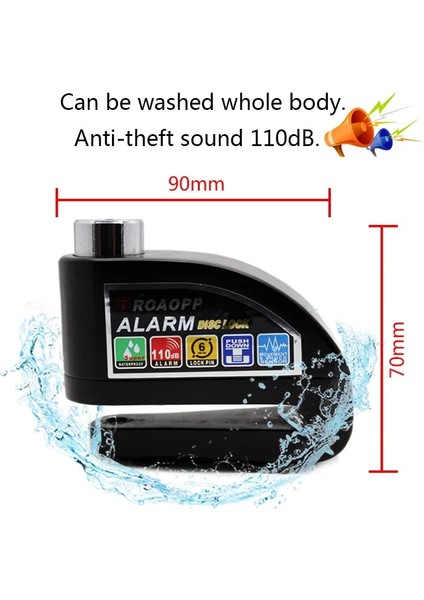 Pil Stili Roaopp Motosiklet Alarm Kilidi Motosiklet Hırsızlık Alarmı Tekerlek Disk Fren Güvenlik Suzuki Kawasaki Bmw Için Siren Kilidi (Yurt Dışından) indirimleri