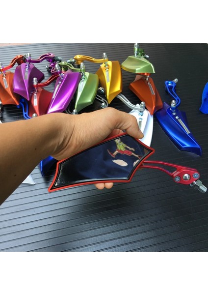 Altın Tarzı 2 Adet Motosiklet Sol Sağ Yan Dikiz Aynaları Değiştirilebilir Vidalar ile Evrensel Yamaha Honda Kawasaki Suzuki Için (Yurt Dışından)