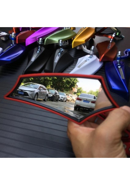 Altın Tarzı 2 Adet Motosiklet Sol Sağ Yan Dikiz Aynaları Değiştirilebilir Vidalar ile Evrensel Yamaha Honda Kawasaki Suzuki Için (Yurt Dışından)