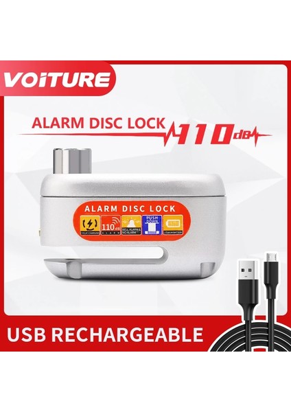 Sadece Siyah Kilit Stili Alarma Hırsızlığa Karşı Güvenlik Disk Fren Kilidi USB Şarj Suya Dayanıklı Moto Disco Candado Moto Alarm Kilitleri + Hatırlatma Kablosu (Yurt Dışından) fırsatları