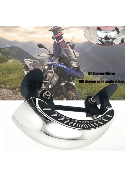 Krom Stili Bmw Için R1200GS R1250GS Honda Motosiklet Ön Cam Derece Kör Nokta Aynası Geniş Açı Dikiz Aynaları Dikiz Aynası (Yurt Dışından)