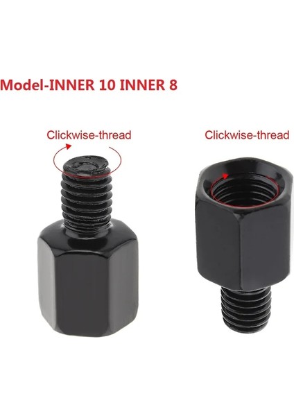 Iç 10 Iç 8 Stili 1 Adet Motosiklet Dikiz Aynası Adaptörleri Vidalar 8mm Ters Sağ Sol Diş Adaptörü Dönüşüm Vidası Uygun Araçları (Yurt Dışından)