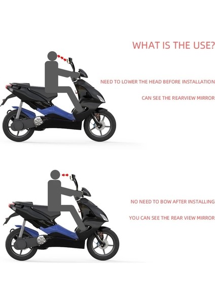 8f - 10F Siyah Stil Spirit Beast Motosiklet Dikiz Aynası ile Yükseltilmiş Vidalar Paslanmaz Çelik Vida Renk Moto Diy Kiti Honda Yamaha Suzuki Için (Yurt Dışından)