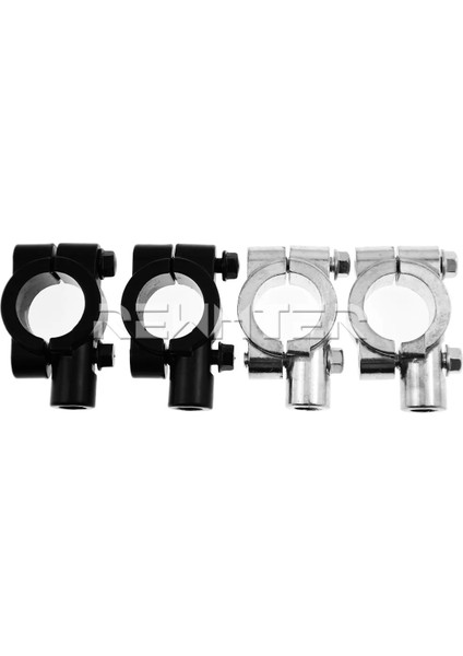8 mm 25 mm Siyah Stil Motosiklet Ayna Montaj Kelepçesi Dikiz Aynası Tutucu Adaptörü Gümüş Siyah Metal Gidon Konu 2 Adet (Yurt Dışından)