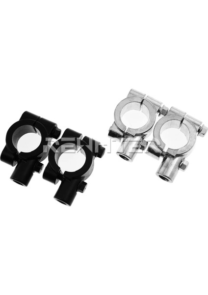 8 mm 25 mm Siyah Stil Motosiklet Ayna Montaj Kelepçesi Dikiz Aynası Tutucu Adaptörü Gümüş Siyah Metal Gidon Konu 2 Adet (Yurt Dışından)