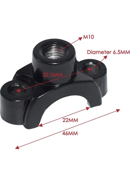 Model B Stili 2x "motosiklet Ayna Montaj Tutucular Braketi Kelepçe Motosiklet Gidon Moped Kir Arazi Bisikleti Atv Quad 4 Wheeler M10 (Yurt Dışından)