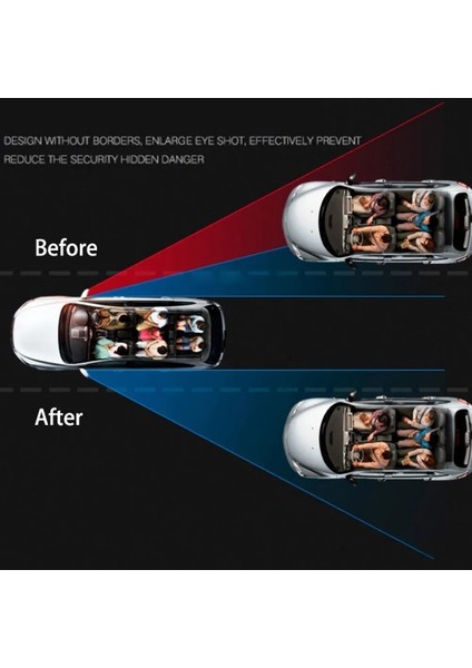 Beyaz Stil 2 Adet Hd Cam Araba Kör Nokta Ayna Oto Motosiklet 360 ° Ayarlanabilir Geniş Açı Dikiz Aynaları Ekstra Yuvarlak (Yurt Dışından)