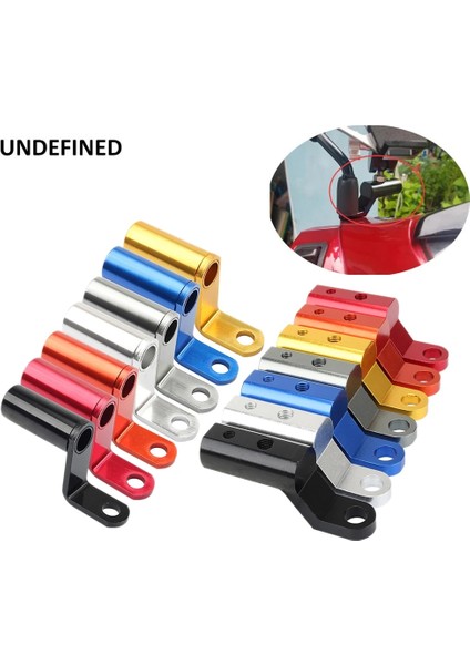 MP01-002-0033 Stili Motosiklet Genişletme Rafı Dikiz Gidon Ayna Montaj Adaptörü Motosiklet Işık Genişletme Braketi Telefon Tutucu Standı (Yurt Dışından)