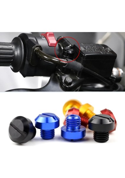 Siyah Stil New.25 Motosiklet Aynası Delik Tapaları Sağ Sol Vidalar Alüminyum, Güzel Anodize Yüzeyli Fg (Yurt Dışından)