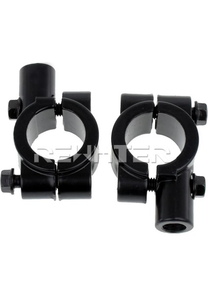 Gümüş 10 mm 22 mm Stil 2 Adet Siyah Gümüş Motosiklet Aksesuarları Ayna Montaj Kelepçesi Dikiz Aynası Tutucu Boyutu (Yurt Dışından) fırsatları