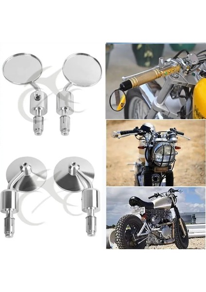 Gül Kırmızı Tarzı Motosiklet Evrensel C Alüminyum Dikiz 3 "gidon Sonu" Kawasaki Yamaha Honda Suzuki Motosiklet Chopper Için Aynalar (Yurt Dışından)