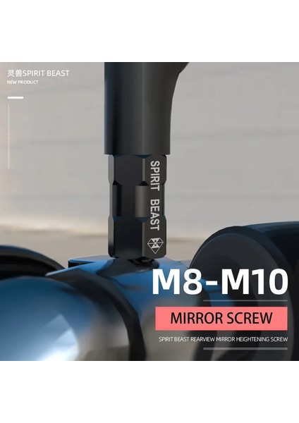 10R - 10R L1 Siyah Stil 1 Adet Motosiklet Aynası Vidaları Honda Suzuki Yamaha Kawasaki Benelli Ktm Ducati Triumph Aprilia Için Sol Sağ Vida (Yurt Dışından)