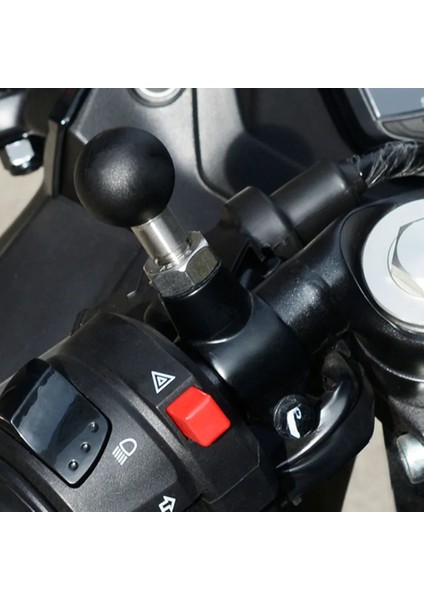 M8 Stili Motosiklet Montaj Telefon Tutucu Cıvata Vida Paslanmaz Çelik Kauçuk Dikiz Aynası Topu Kelepçe Tabanı Motosiklet Aksesuarları (Yurt Dışından)