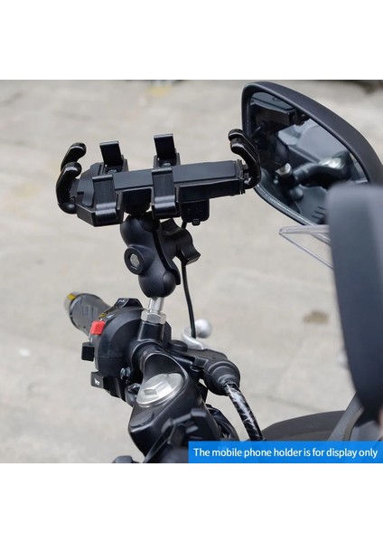 M8 Stili Motosiklet Montaj Telefon Tutucu Cıvata Vida Paslanmaz Çelik Kauçuk Dikiz Aynası Topu Kelepçe Tabanı Motosiklet Aksesuarları (Yurt Dışından)