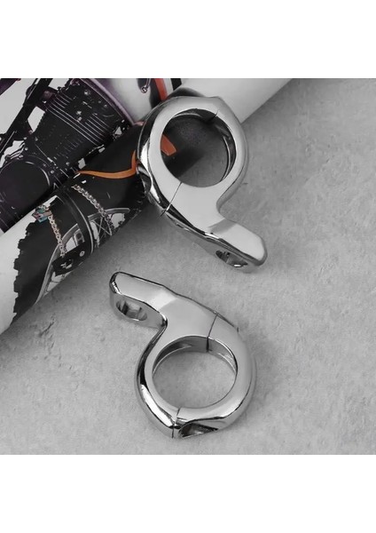 Gümüş Tarzı 2 Adet Motosiklet Dönüş Sinyali Gidon Kelepçe Gidon Ayna Dönüş Sinyali Adaptör Kelepçeleri Atv Dirt Bike (Yurt Dışından)