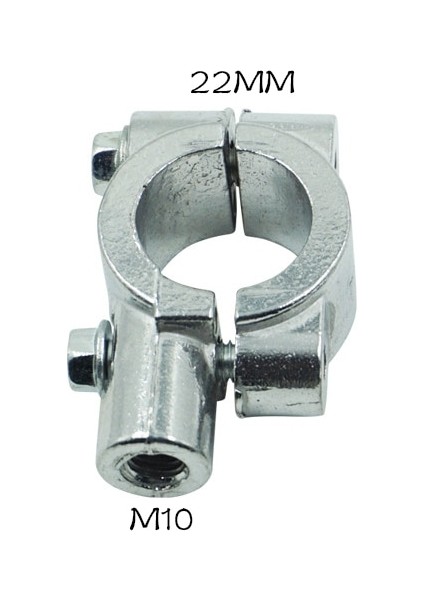 M10 22MM Simli Stil 1 Adet Gidon Braketi Kelepçe Konu Motosiklet Ayna Montaj Kelepçesi Dikiz Aynası Tutucu Adaptörü Gümüş Siyah (Yurt Dışından)