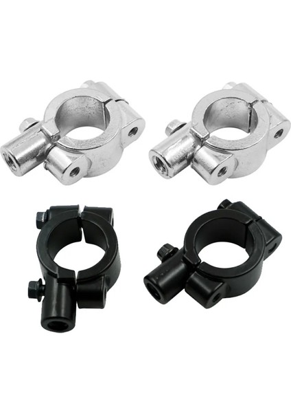 GÜMÜŞ-22MM-M10 Stili " Inç Gidon Konu Motosiklet Ayna Montaj Kelepçesi Dikiz Aynası Tutucu Adaptörü Gümüş Siyah (Yurt Dışından)