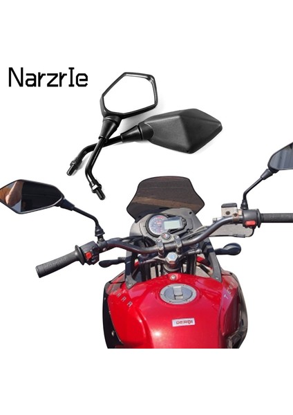 10 mm Tarzı Hava Motosiklet Mi Scooter E-Bike Dikiz Mis Electrombile Arka Taraf Dışbükey Mi Karbon Fiber (Yurt Dışından) fırsatları