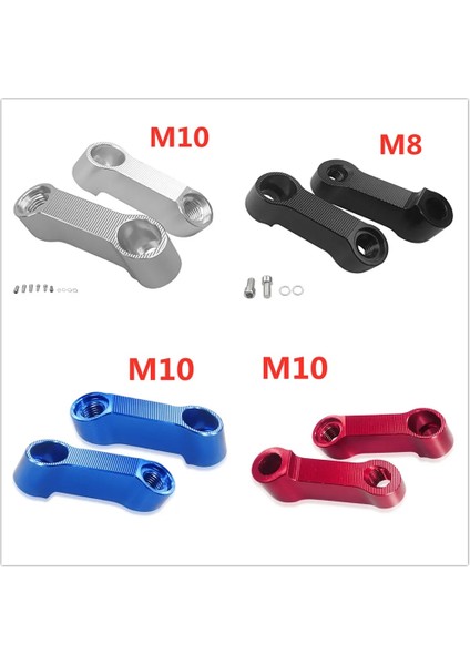 M10X1.25MM Kırmızı Stil Honda Için CB400 Vtec CBBB500F CB600F Moto Parçaları Otocycle Dikiz Aynaları Uzatma Yükseltici Adaptörü Uzatın (Yurt Dışından)