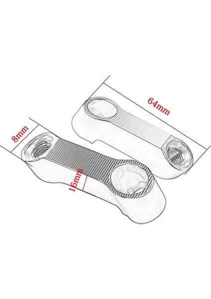 M10X1.25MM Kırmızı Stil Honda Için CB400 Vtec CBBB500F CB600F Moto Parçaları Otocycle Dikiz Aynaları Uzatma Yükseltici Adaptörü Uzatın (Yurt Dışından)