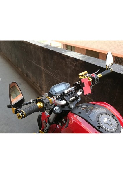 Mavi Stil 2 Adet Motosiklet Aluminu Bar Sonu Yan Dikiz Aynası Evrensel Motosiklet Bisiklet Gidon Dikiz Aynaları Evrensel (Yurt Dışından)