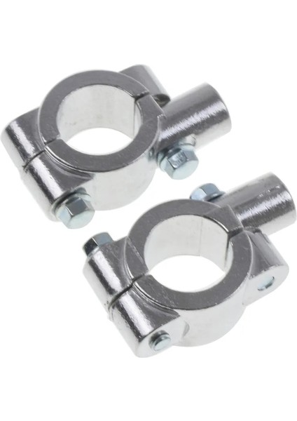8 mm 25 mm Gümüş Stil Motosiklet Gidon Ayna Montaj Kelepçesi Dikiz Aynası Tutucu Braketi (Yurt Dışından) fırsatları