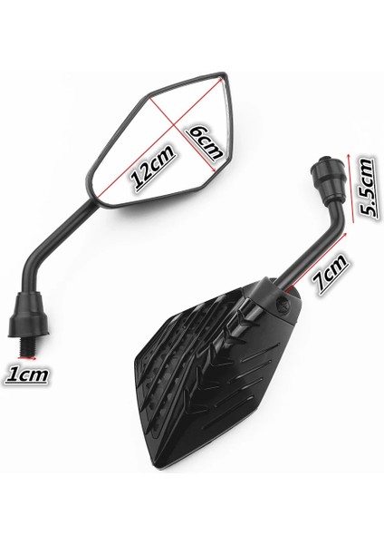 No.3 Tarzı 10 mm Motosiklet Arka Görünüm Aynaları Dikiz Aynası Yamaha Kawasaki Suzuki Honda Aprillia Motorlu Scooter Dikiz Aynası (Yurt Dışından) indirimleri