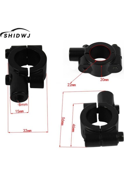 10MM Tarzı Montaj Braketleri Kelepçeler Ayna Montaj Kelepçesi Dikiz Aynası Tutucu Motosiklet Bisiklet Gidonu Ayna Adaptörü Tutucu 1 Adet (Yurt Dışından)