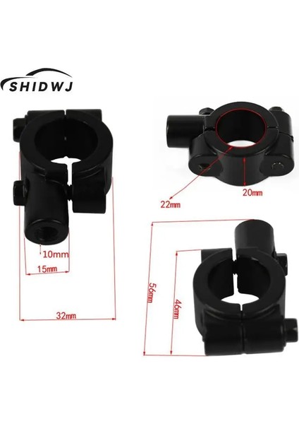 10MM Tarzı Montaj Braketleri Kelepçeler Ayna Montaj Kelepçesi Dikiz Aynası Tutucu Motosiklet Bisiklet Gidonu Ayna Adaptörü Tutucu 1 Adet (Yurt Dışından)